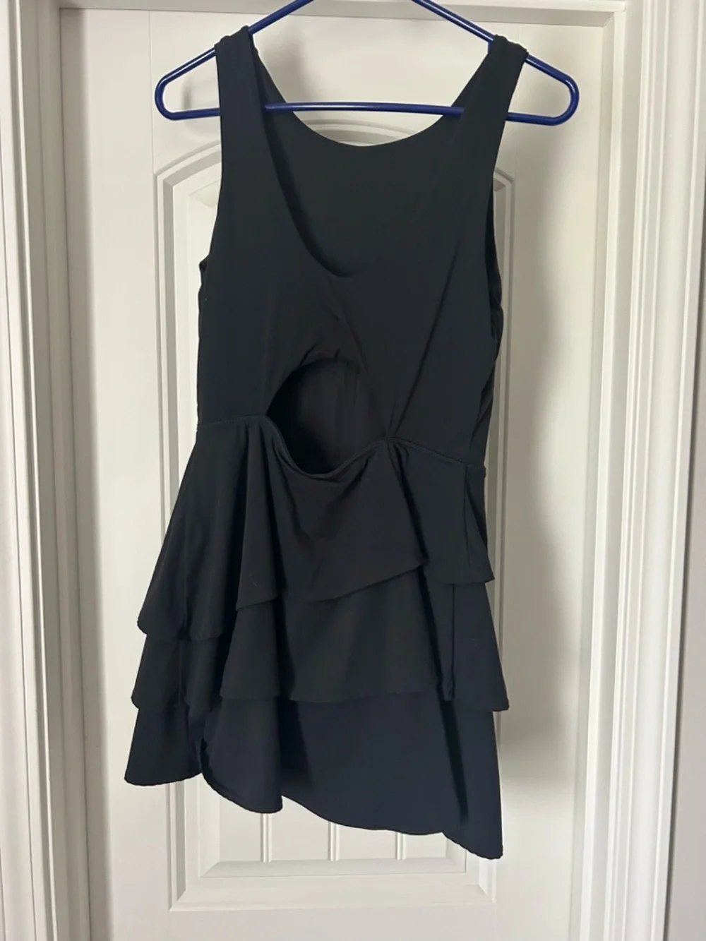 Black Tiered Sleeveless athletic dress - Picture 2 of 5